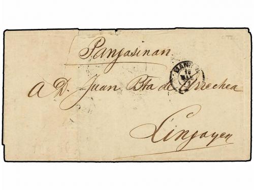 ✉ FILIPINAS. Ed. 21. 1871 (16 Marzo). MANILA a LINGAYEN. Car
