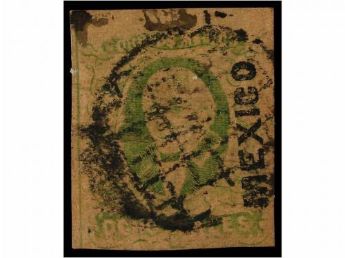 ° MEXICO. Sc. 12. 1861. 8 reales verde. Mat. PARRILLA y habi