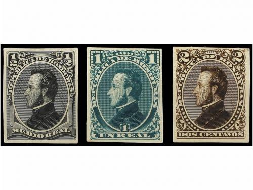 HONDURAS. Sc. 31, 32, 33. 1878. 2 ctvos. castaño, 1/2 real n