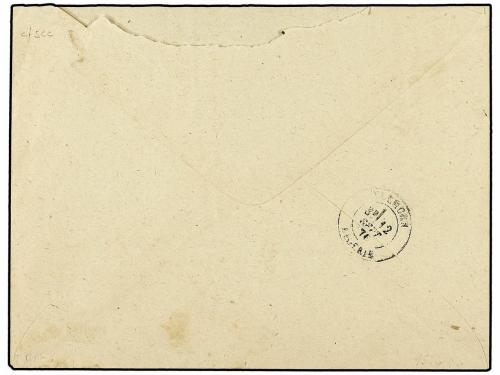 ✉ ARGELIA. 1876 (11 Sept.). Sobre ciruclado con sello de 15 