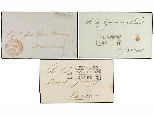 ✉ MEXICO. 1829-56. SAN LUIS POTOSI. Veinticuatro cartas de M