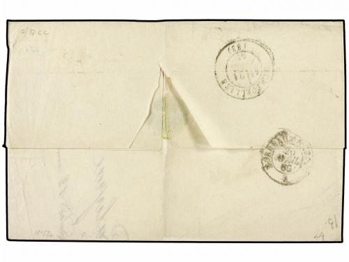 ✉ URUGUAY. 1869 (15 Marzo). MONTEVIDEO a FRANCIA. Circulada 