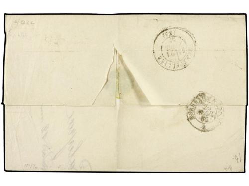 ✉ URUGUAY. 1869 (15 Marzo). MONTEVIDEO a FRANCIA. Circulada 
