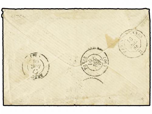 ✉ PERU. 1866 (Dec.). Sobre sin el texto interior procedente 