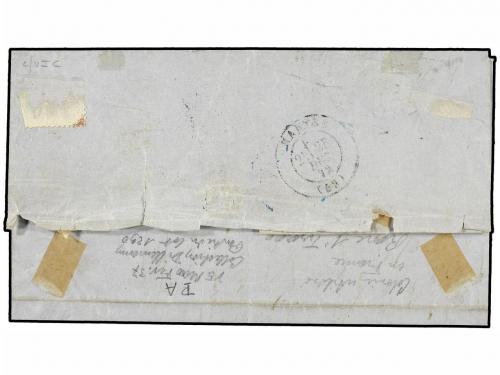 ✉ FRANCIA. 1872. PARIS a NANTES. Circulada con sello de 25 c