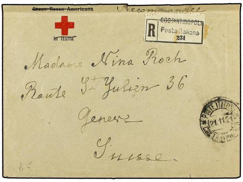 ✉ COLONIAS ITALIANAS. Sa. 31(3). 1921 (21-11). CONSTANTINOPL