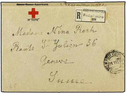 ✉ COLONIAS ITALIANAS. Sa. 31(3). 1921 (21-11). CONSTANTINOPL