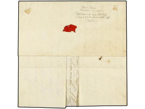✉ FRANCIA. 1840 (Aug. 14). Entire lettre from MAURITIUS to B