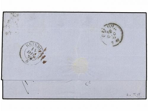 ✉ LEVANTE: CORREO AUSTRIACO. 1870 (Dec 9). Cover from CONSTA