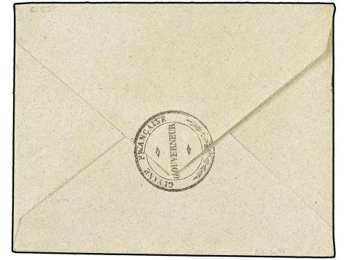 ✉ GUAYANA FRANCESA. 1851 (april 4). Official cover and print