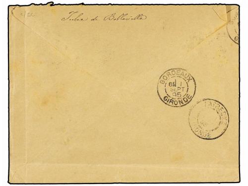 ✉ REUNION. 1895 (Aug 8). Cover to France franked by 1892 25c