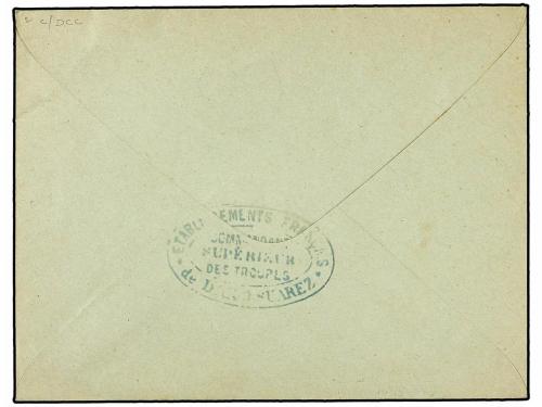 ✉ DIEGO-SUAREZ. 1897 (Oct 18). 15c. blue on greenish postal 