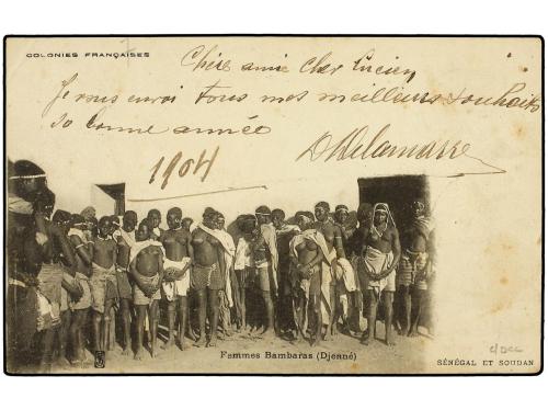 ✉ SENEGAL. Ce. 13+15. 1903 (Dec 20). Postcard sent registere