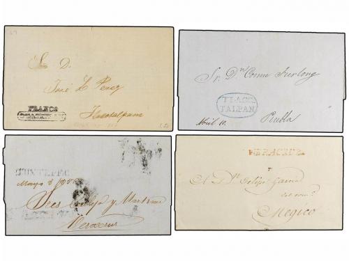 ✉ MEXICO. 1830-67. VERACRUZ. Diez cartas de OTATITLAN, TLACO