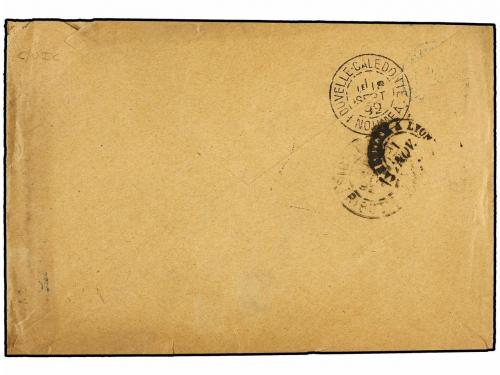 ✉ NUEVA CALEDONIA. 1892 (Sept 15). Cover to PARIS franked by