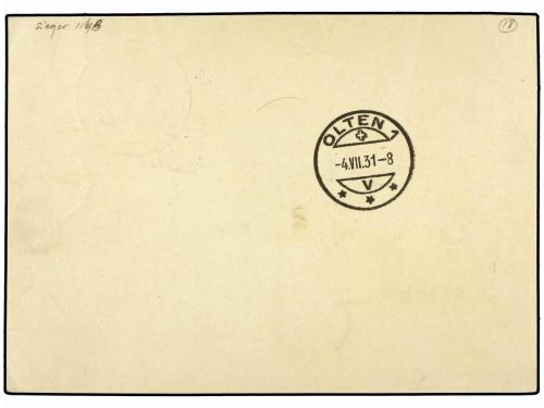 ✉ ZEPPELIN. 1931 (30-Junio). ICELAND. REYKJAVIK a SUIZA. 30 