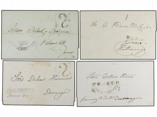 ✉ MEXICO. 1831-56. ZACATECAS. Veintisete cartas de AGUAS CAL