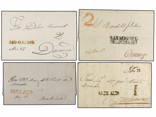 ✉ MEXICO. 1831-56. ZACATECAS. Veintisete cartas de AGUAS CAL