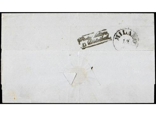 ✉ ITALIA ANTIGUOS ESTADOS: TOSCANA. Sa. 7. 1854. LIVORNO a M