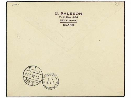 ✉ ZEPPELIN. 1931 (30 Junio). ICELAND. REYKJAVIK a ALEMANIA. 