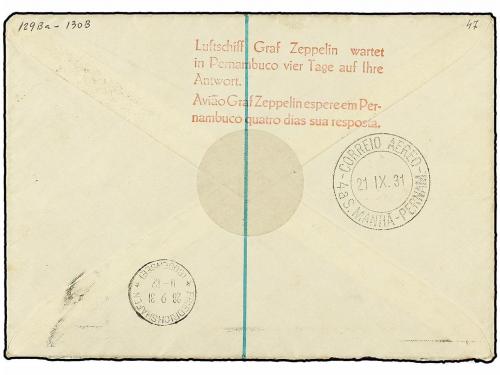 ✉ ZEPPELIN. 1931 (18 Septiembre). BRAZIL. FRIEDRICHSHAFEN a 