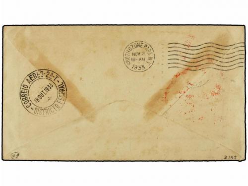 ✉ ZEPPELIN. 1933 (4 Octubre). UNITED STATES OF AMERICA. NEW 
