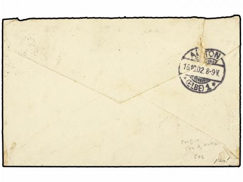 ✉ LIBERIA. 1902. 2 cts. postal stationary envelope uprated 1