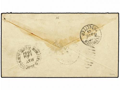 ✉ LIBERIA. 1901. Cover to USA with 1896 1 c. and 5 c. with 1