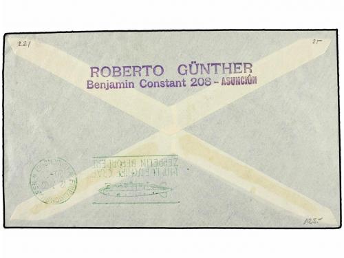 ¿ ZEPPELIN. 1933 (1 Julio). ASUNCIÓN a ALEMANIA. 50 ctvos.,