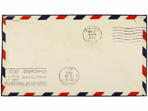 ✉ ZEPPELIN. 1933 (23 Octubre). UNITED STATES OF AMERICA. MIA