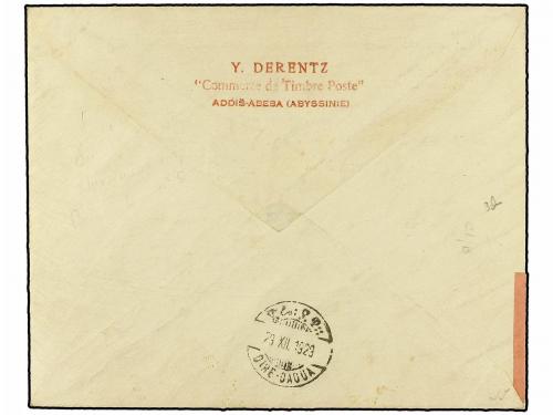 ✉ ETIOPIA. 1929 (29-XII). ADDIS to DIRE DAOUA. FIRST FLIGHT.