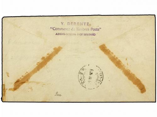 ✉ ETIOPIA. 1929 (29-XII). ADDIS to DIRE DAOUA. FIRST FLIGHT.