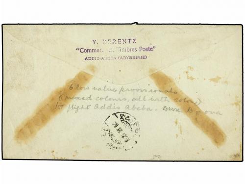 ✉ ETIOPIA. 1929 (29-XII). ADDIS to DIRE DAOUA. FIRST FLIGHT.