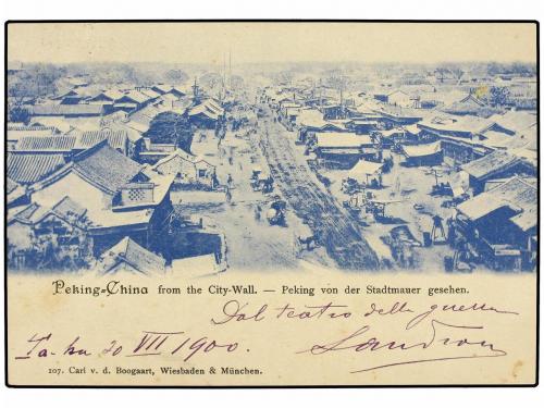 ¿ CHINA. 1900 (July 20). Postcard of Peking from City Wall,
