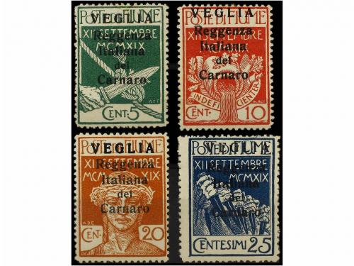 * ITALIA: ARBE Y VEGLIA. Sa. 1/4. 1920. SERIE COMPLETA. Cat.