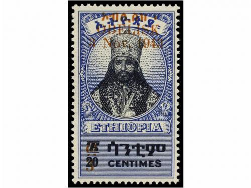 ** ETIOPIA. 1943. OBELISK. Serie completa. MAGNÍFICA. Cat. 1