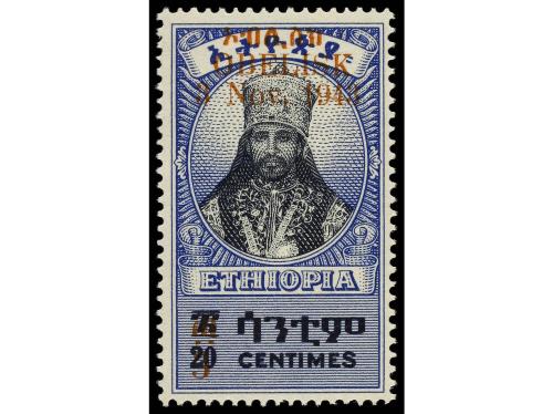 ** ETIOPIA. Mi. 207/11. 1943. OBELISK. Serie completa. MAGNÍ