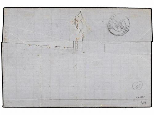 ✉ ARGENTINA. 1867. BUENOS AIRES a FRANCIA. Circulada con dos