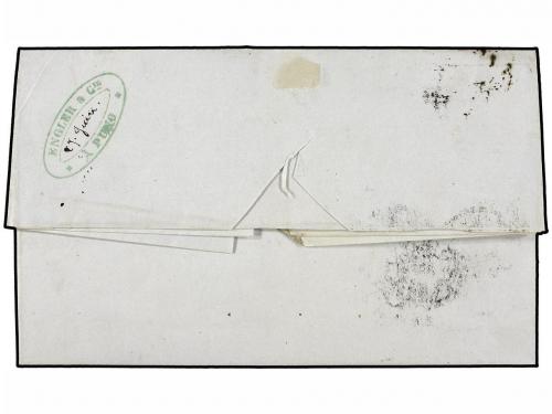 ¿ PERU. Yv. 7. 1860 (27 Junio). PUNO a LIMA. 1 peseta rojo,