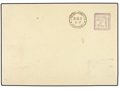 ✉ ZEPPELIN. 1931 (18 octubre). BRAZIL. Franqueada a bordo de