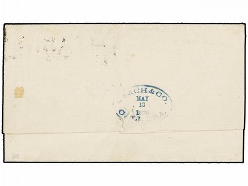 ✉ CHILE. Sc. 17 (3). 1870. SALTA (Argentina) a VALPARAISO. E