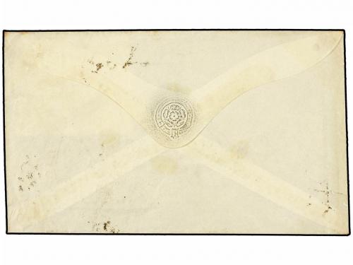 ✉ CHILE. Sc. 17 (4). 1869. VALPARAISO a SANTIAGO. 5 cts. roj