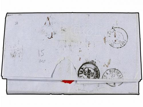 ✉ CANADA. 1857 (January 12). MONTREAL to FRANCE. Endorsed "P