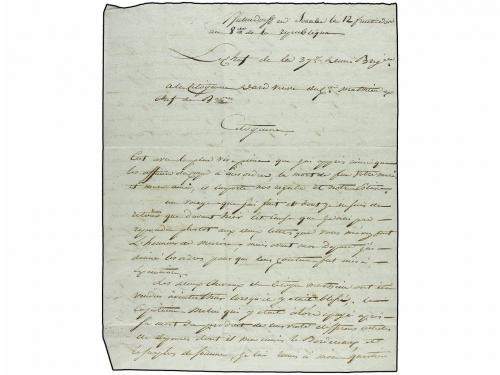 ✉ ALEMANIA. 1801. ALENDORF to FRANCE. Entire letter with 7 D