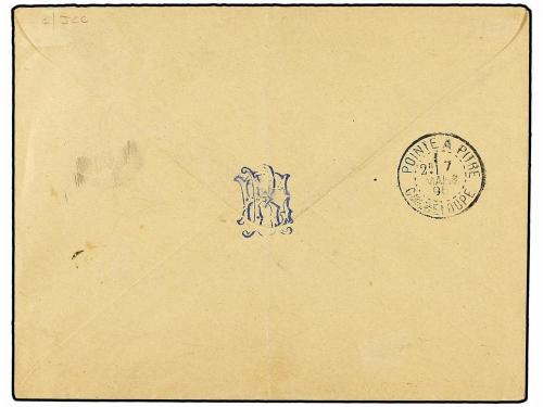 ✉ GUADALUPE. 1895 (March 7). Cover to PARIS franked by 1892 