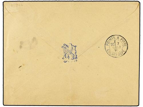 ✉ GUADALUPE. 1895 (March 7). Cover to PARIS franked by 1892 
