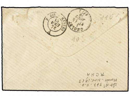 ✉ GUADALUPE. 1878 (July 26). Cover to CHOLLET (France) beari