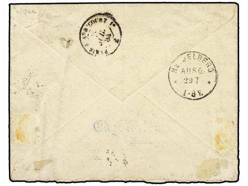 ✉ GUADALUPE. 1884 (July 11). Cover sent registered to HEIDEL