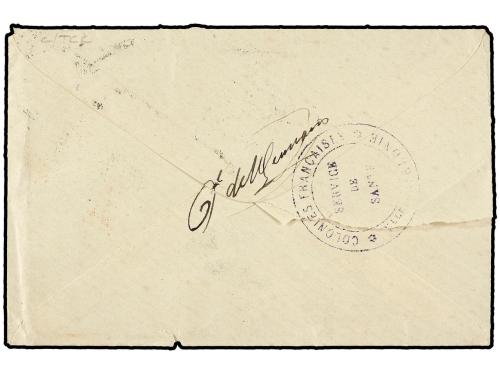 ✉ NUEVA CALEDONIA. 1892 (Dec 21). Cover to PARIS carried at 