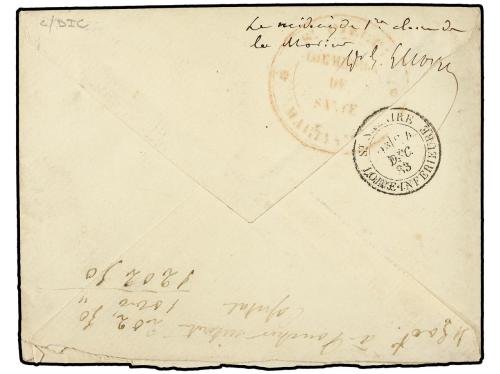 ✉ MARTINICA. 1883 (Dec 10). Cover at Military Concession rat